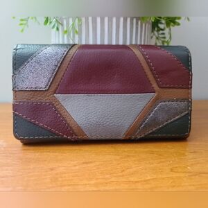 Fossil Vintage Leather Patchwork Wallet